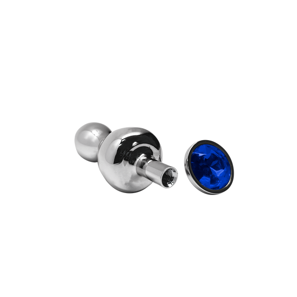 Lollypop Double Ball Metal Plug M Blue Wooomy