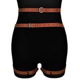 Brown Leather Thigh Harness Alisa Karess