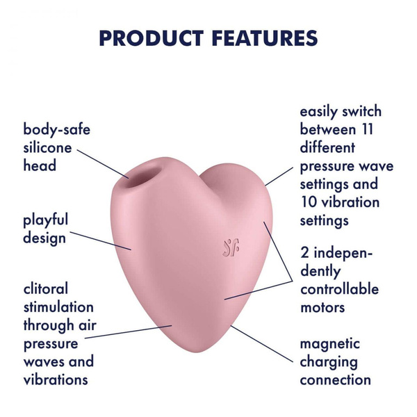 Clitoral Stimulator Cutie Heart Light Red Satisfyer