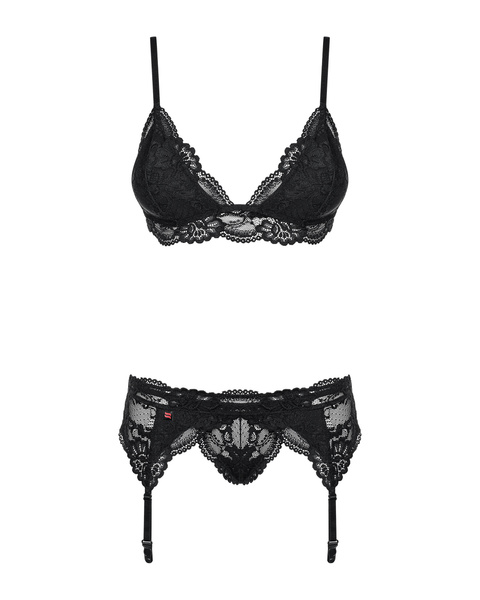 810-Seg Komplet Bielizny Czarny L/Xl Obsessive