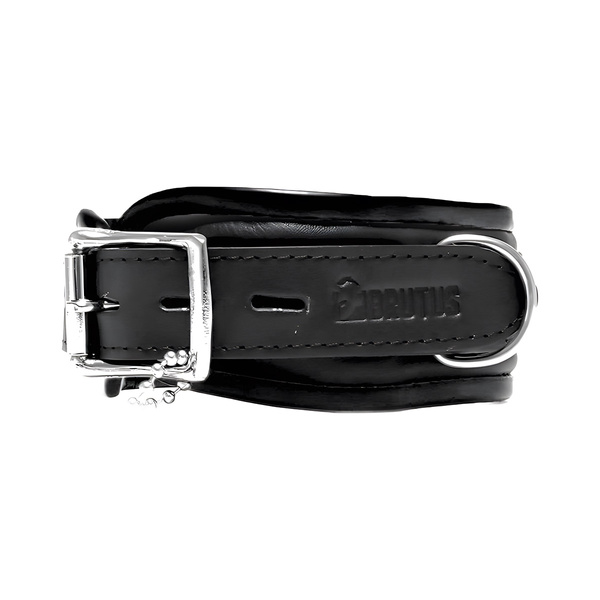 Leather Collar Black/Black Brutus