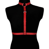 Leather harness Blanca red