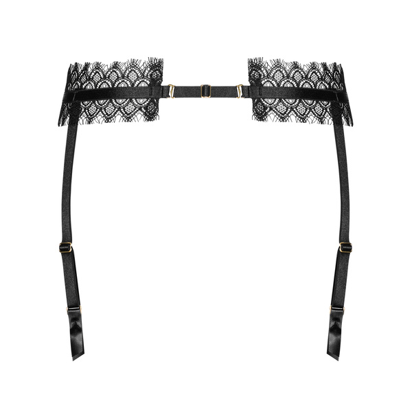 Wąski Koronkowy Pas Do Pończoch Gb308 Garter Belt Black S/M Misso