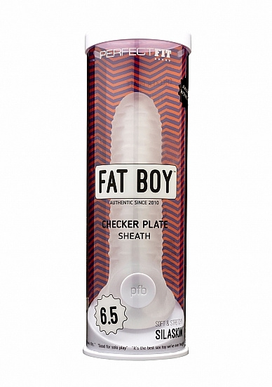 Przedłużka Na Penisa Pf Fat Boy Checker Box Sheath Clear Perfect Fit