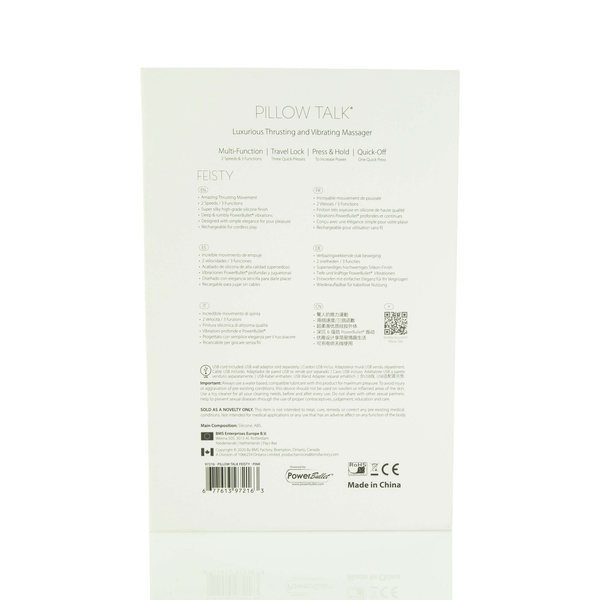 Pillow Talk - Feisty Thrusting Vibrator Rose