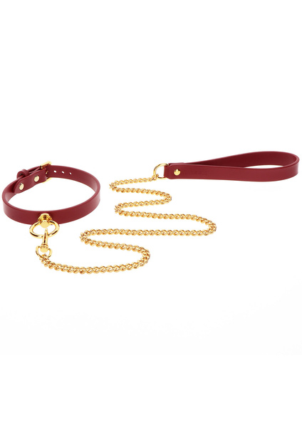 Taboom O-Ring Collar and Chain Leash Red