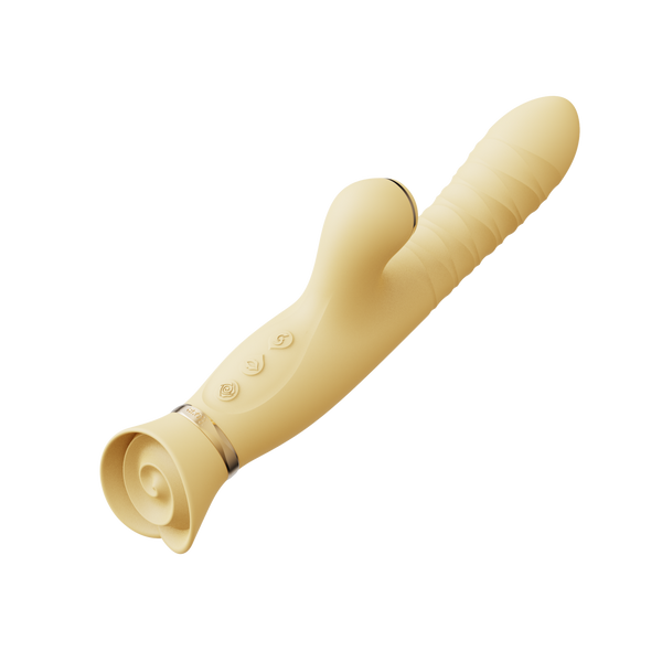 Wibrator Wielofunkcyjny Rose Thruster Lemon Yellow Zalo