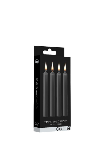 Teasing Wax Candles 4-Pack Black - Czarny Zestaw Świec Do Bdsm Ouch! by Shots