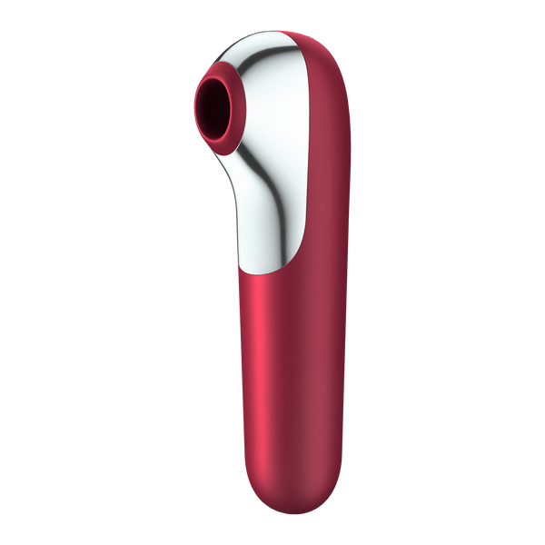 Stymulator łechtaczki z wibratorem Dual Love Red Satisfayer