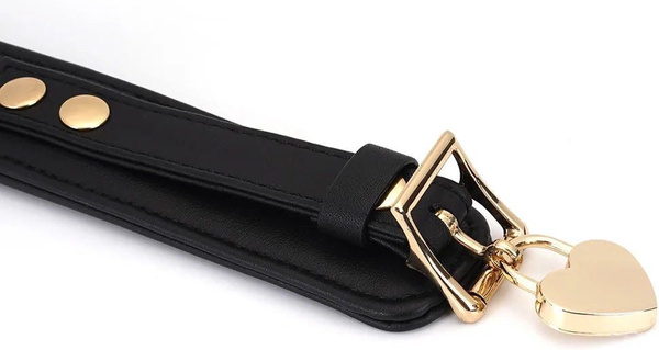 Obróżka Ze Smyczą Dark Secret Curved Collar Liebe Seele