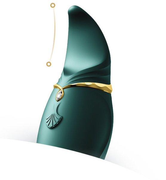 Multifunctional Spot Vibrator Hero Jewel Green Zalo