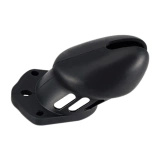 Denial Silicone Chastity Cage Set Black Brutus