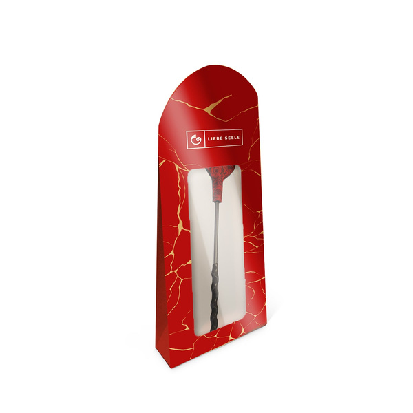 Liebe Seele Kinbaku Ukiyoe Red Rosy Leather Mini Crop