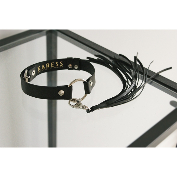 Leather chocker Estera black