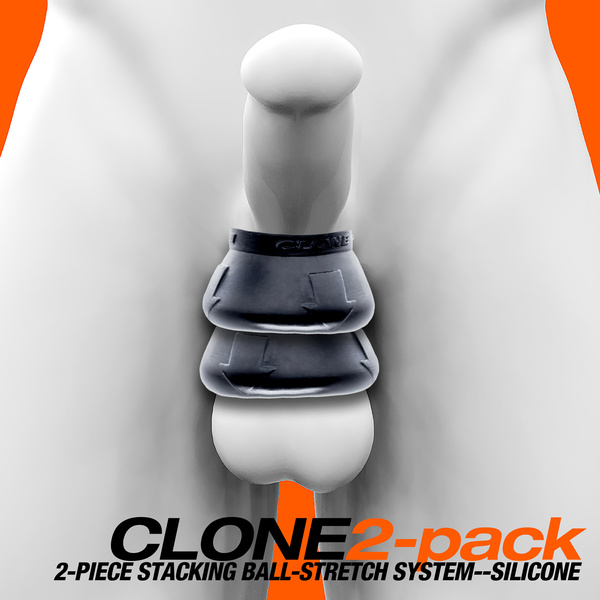 Naciągacz jąder CLONE DUO 2-pack ballstretcher Black Oxballs