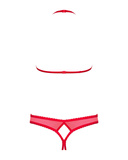 870-Sec-3 Komplet 2-Częściowy Czerwony S/M Obsessive