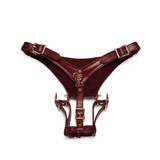 Liebe Seele Wine Red Delux Strap on Forced Orgasm Harness Belt
