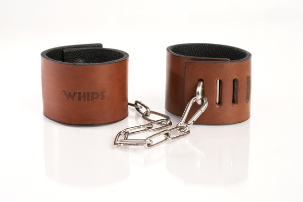 Brown Locking Cuffs Size S Primal Bond Whips