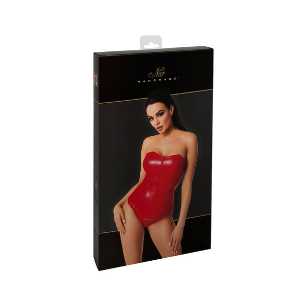 Gorset F355 Mysteria Corset Red XL Noir Handmade