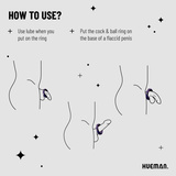 Pierścień Erekcyjny Saturn Vibrating Cock/Ball Ring Hueman