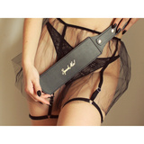 Leather paddle Mia black