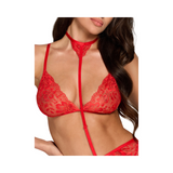 Komplet bielizny KISS243 Bondage Kiss Set Red S/M Noir Handmade