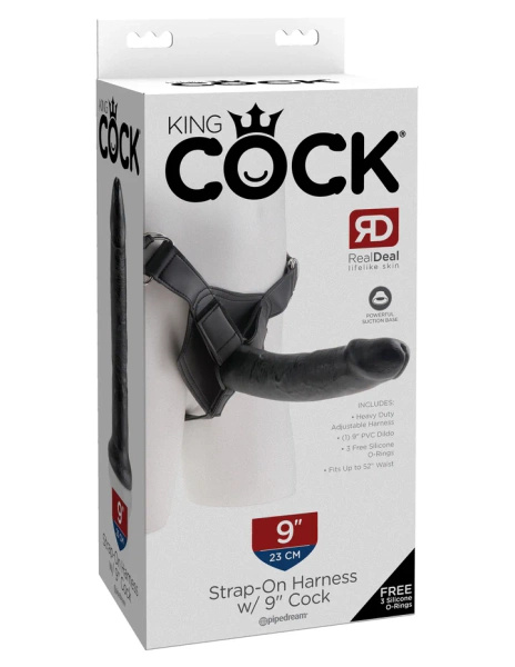 Uprząż Z Dildo 23Cm King Cock Strap On Harness 9" Cock Pipedream
