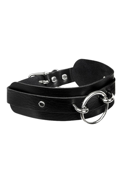Obróżka O-Ring Front Collar Black/Silver Kinky Diva