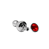 Korek analny Lollypop Double Ball Metal Plug L Red Wooomy