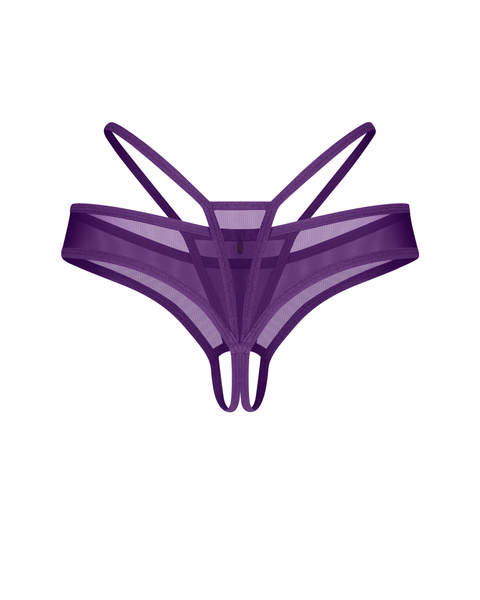 Open thong purple Vibres S/M Obsessive