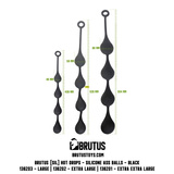 Hot Drops Silicone Ass Balls O40mm Black L Brutus