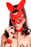  Kinky Diva Bunny Mask Red