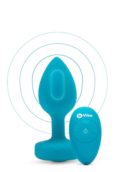 Korek analny Vibrating Jewel Plug S/M Teal b-Vibe