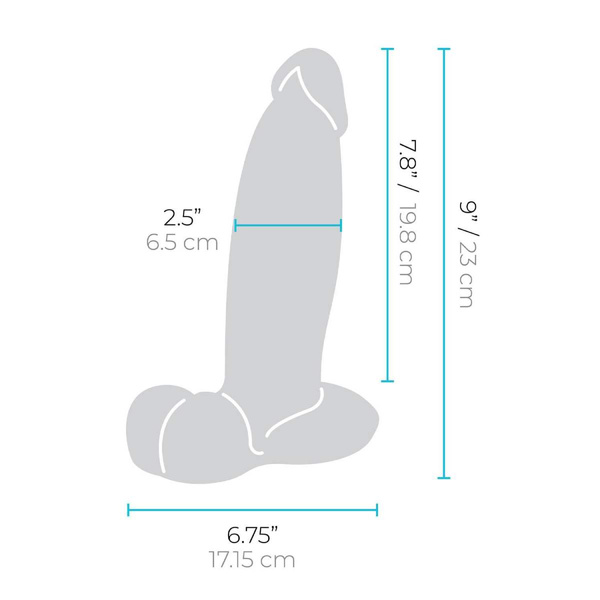 Dildo 23 cm Slipskin 9 Inch Girthy B-Vibe