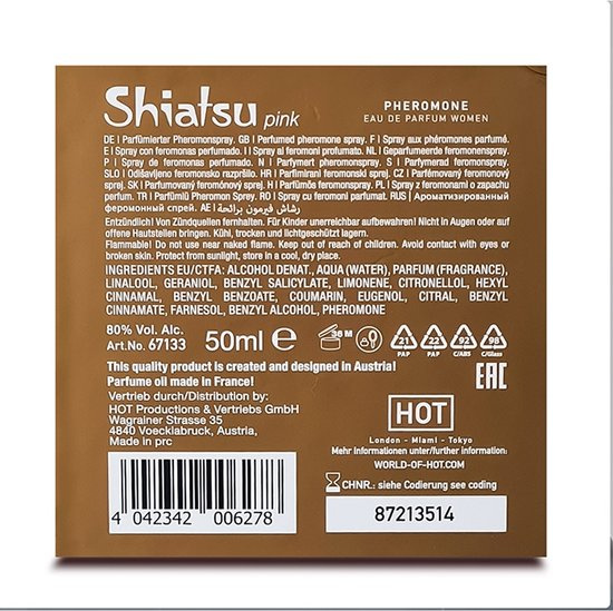 Feromony dla kobiet Pheromon Fragrance Woman Pink 15ml Shiatsu