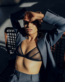 Miękki Tiulowy Biustonosz Pia M/L Promees