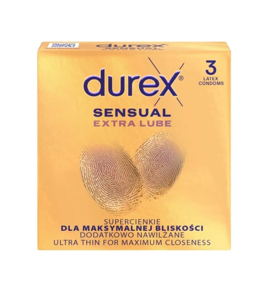 Durex Sensual Extra Lube condoms 3 pcs.