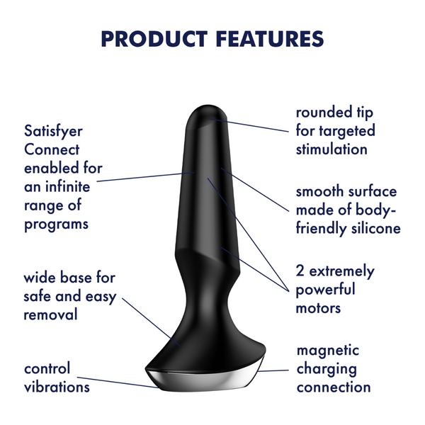 Korek Analny Plug-Ilicious 2 Black Satisfyer