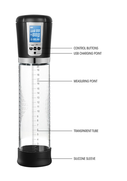 Shots Pumped Premium Rechargeable Automatic Lcd Pump Transparent Pumped by Shots