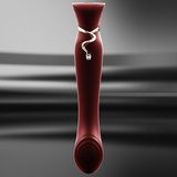 Wibrator Legend Queen Set G-Spot Pulse Wave Wine Red Zalo