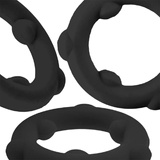 Pierścień erekcyjny [SIL] SPINNER Cockring Black Oxballs