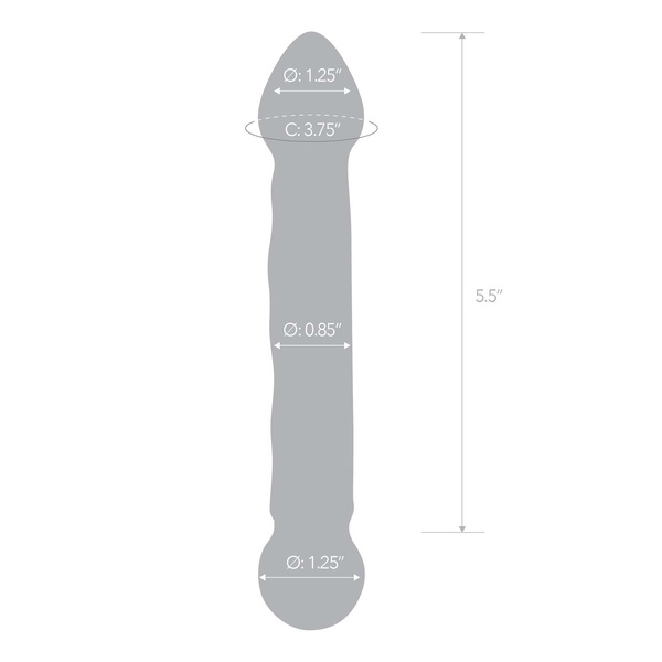 Szklane Dildo Ze Stymulującą Teksturą Full Tip Textured S Dildo Glas