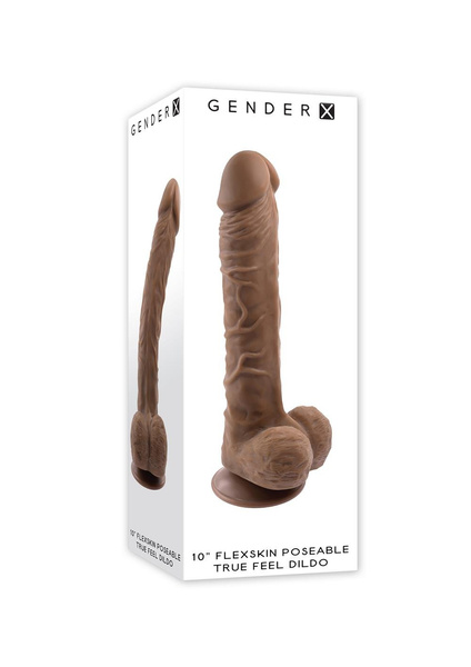 Dildo 25 Cm Flexskin Poseable True Feel Dark Gender X
