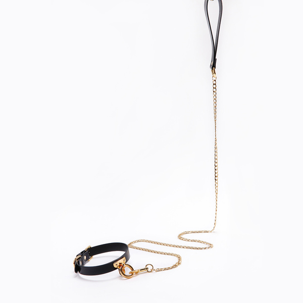 Gold Leash with Leather Handle Upko Leash UPKO
