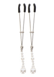 Zaciski Na Sutki Tweezers With Pearls Silver Taboom