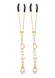 Zaciski Na Sutki Tweezers With Pearls Gold Taboom