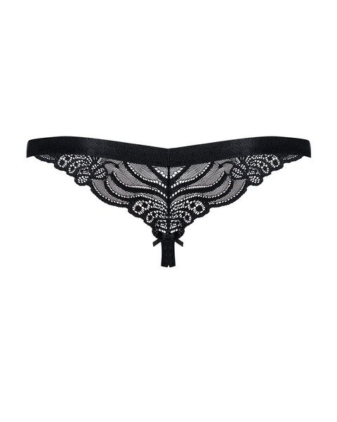 828-THC-1 open black thong S/M Obsessive