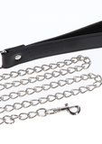 Obróżka Ze Smyczą Elegant Collar And Chain Leash Black Taboom