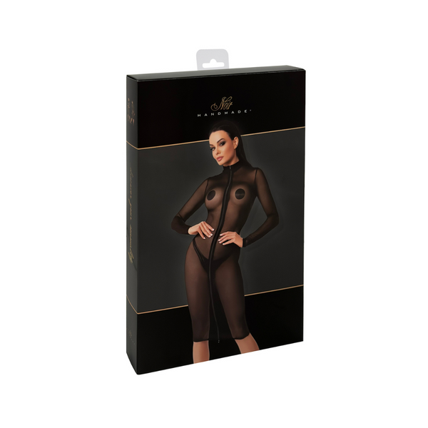 Dress F347 Ecstasy Midi Dress L Noir Handmade