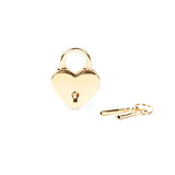 Liebe Seele Gold Heart Shape Padlock (2pcs a set)